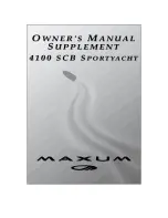 Preview for 1 page of Maxum 4100 SCB Owner'S Manual Supplement