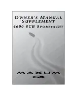 Предварительный просмотр 1 страницы Maxum 4600 SCB Owner'S Manual Supplement