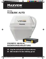 Maxview MXL010 VUQUBE AUTO Owner'S Manual preview