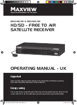 Maxview MXL020HD Operating Manual предпросмотр