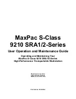 MaxVision MaxPac S-Class 9210 SRA1 series User Operation And Maintenance предпросмотр