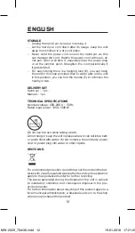 Preview for 12 page of Maxwell MW-2029 Manual Instruction