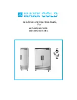 Preview for 1 page of Maxx Cold MCF-23FD Installation And Operation Manual