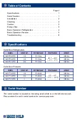 Preview for 2 page of Maxx Cold MCRT-23FD Installation And Operation Manual