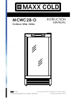 Preview for 1 page of Maxx Cold MCWC28-O Instruction Manual