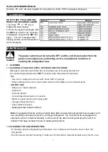 Preview for 9 page of Maxx Cold MXMC34HC Service, Installation And Care Manual