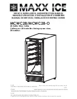 Maxx Ice MCWC28 Installation, Instruction And  Service Manual preview