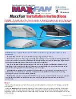 Предварительный просмотр 1 страницы Maxxair MaxxFan Installation Instructions