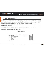 Preview for 24 page of Maxxbench MAXX FLAT BENCH Instructions And Owner'S Manual