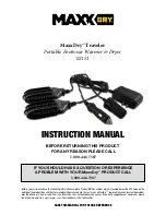 Maxxdry Traveler 02151 Instruction Manual preview