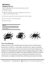 Preview for 8 page of Maxxima Luvoni MEW-VF170 Installation And Care Manual