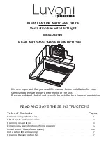 Maxxima Luvoni MEW-VF290L Installation And Care Manual preview