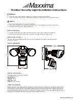 Preview for 1 page of Maxxima MEL-S20100W Installation Instructions