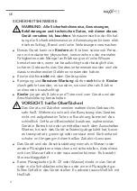 Preview for 6 page of MAXXMEE DE21 Operating Instructions Manual