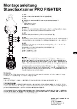 Preview for 1 page of Maxxus Standing PRO FIGHTER Assembly Instructions