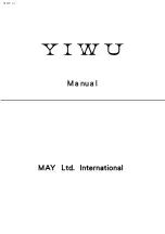 Preview for 1 page of MAY YIWU Manual