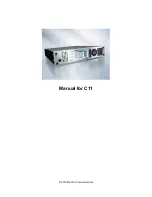 Предварительный просмотр 1 страницы MAYAH C11 Series Manual