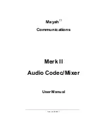 MAYAH Merk II User Manual preview