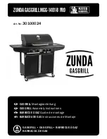 Mayer Barbecue Zunda Gasgrill MGG-1401-B pro Assembly Instruction Manual предпросмотр