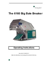 Предварительный просмотр 1 страницы Mayer 6160 Big Bale Breaker Operating Instructions Manual