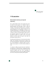 Предварительный просмотр 39 страницы Mayer TM 1010 Operating Instructions Manual