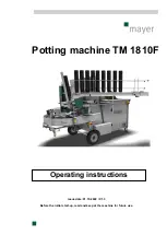 Mayer TM 1810F Operating Instructions Manual предпросмотр