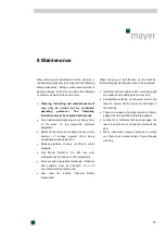 Предварительный просмотр 33 страницы Mayer TM 1810F Operating Instructions Manual