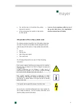 Preview for 11 page of Mayer TM 2432 Operating Instructions Manual