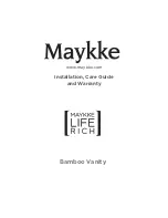 Maykke Tammy NHA1310101 Installation, Care Manual And Warranty preview