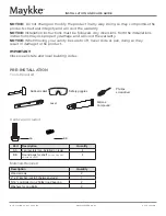 Preview for 5 page of Maykke YSA1001801 Installation, Care Manual And Warranty