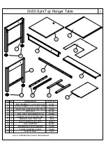 Preview for 3 page of Mayline 50/50 Split Top Ranger Table 7774 Assembly Instructions Manual