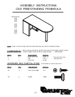 Preview for 1 page of Mayline CSII FREESTANDING PENINSULA C625 Assembly Instructions