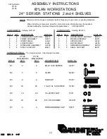 Mayline e*LAN WORKSTATIONS 24" SERVER STATION 2 SHELVES Assembly Instructions preview