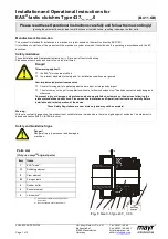 Preview for 1 page of Mayr EAS 437 Series Installation And Operation Instructions