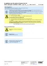 Предварительный просмотр 2 страницы Mayr EAS-Compact Installation And Operational Instructions