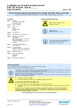 Предварительный просмотр 1 страницы Mayr EAS-NC Installation And Operational Instructions