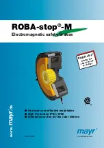 Mayr ROBA-stop-M Manual preview