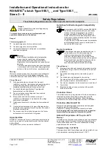 Предварительный просмотр 2 страницы Mayr ROBATIC 500.1 Series Installation And Operational Instructions