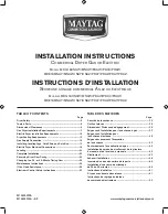 Preview for 1 page of Maytag Commercial Laundry MDE18CSAY Installation Instructions Manual