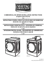 Maytag Commercial MDG22PD Installation Instructions Manual preview