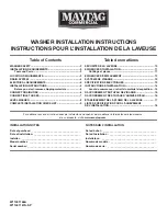 Maytag Commercial MVWP576KW0 Installation Instructions Manual preview