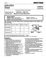 Предварительный просмотр 2 страницы Maytag 12001454 Instruction Sheet