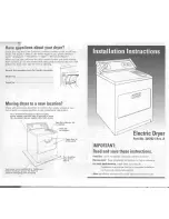 Preview for 1 page of Maytag 3397621 Installation Instructions Manual