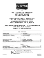 Preview for 1 page of Maytag 4GMVWC400 Use And Care Manual