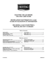 Preview for 1 page of Maytag 4KMEDX505BW0 Use And Care Manual