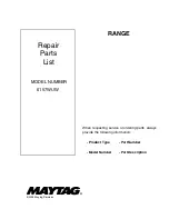 Maytag 6157WUW Repair Parts List Manual preview