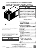 Preview for 1 page of Maytag Amana APCH32441 Installation Instructions Manual