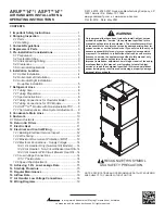 Maytag Amana ARUF 14 Series Installation & Operating Instructions Manual preview