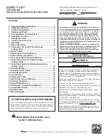 Maytag Amana AVPTC 14 Series Installation & Operating Instructions Manual preview