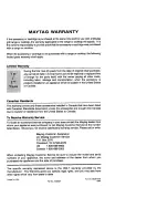 Preview for 8 page of Maytag CAE1700 User Manual